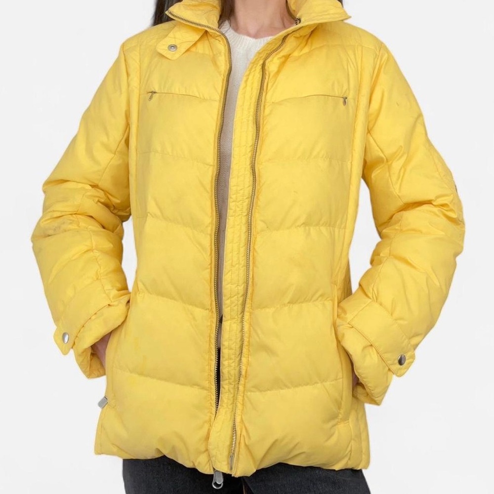 Lands' End down puffer  Jacket in yellow